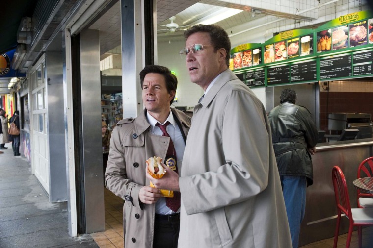 Mark Wahlberg, left, and Will Ferrell in Columbia Pictures' comedy \"The Other Guys.\"